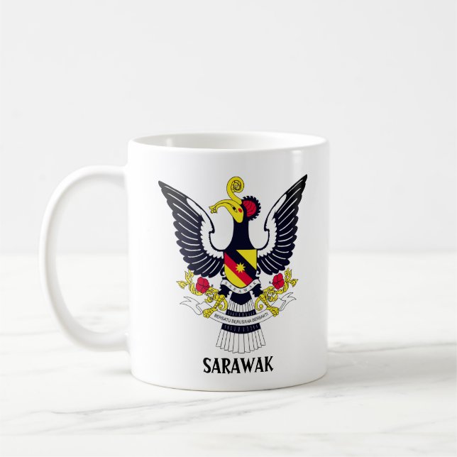 Taza De Café Escudo de armas de Sarawak - MALASIA (Izquierda)