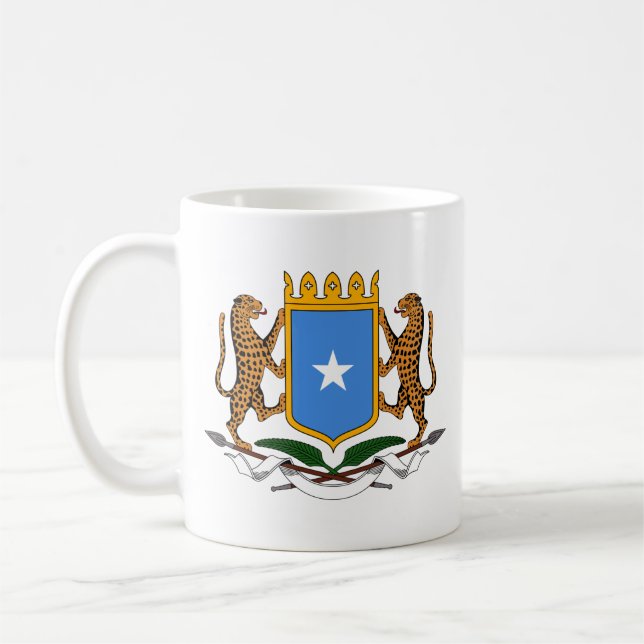 Taza De Café Escudo de armas de Somalia Café Mug (Izquierda)