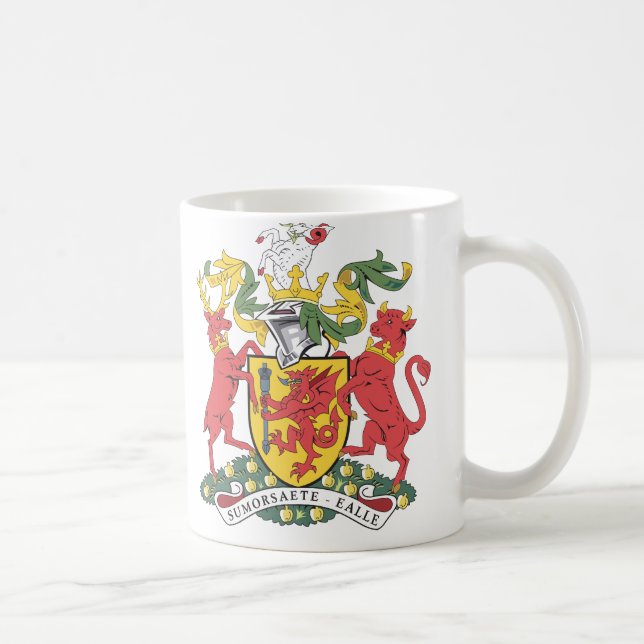 Taza De Café Escudo de armas de Somerset (Derecha)