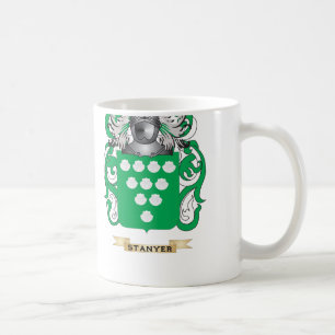 Taza De Café Escudo de armas de Stanyer (escudo de la familia)