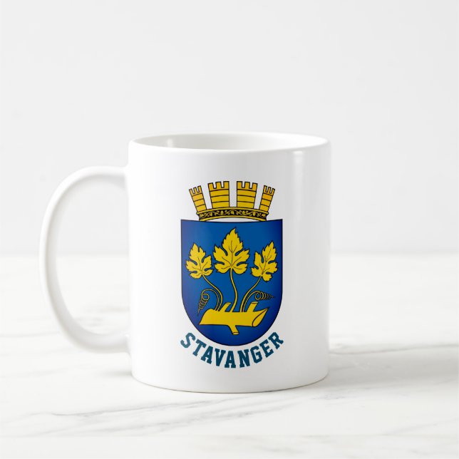 Taza De Café Escudo de armas de Stavanger, Noruega (Izquierda)