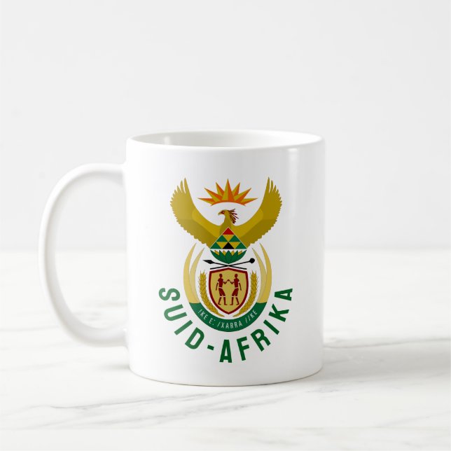 Taza De Café Escudo de armas de Sudáfrica afrikaans (Izquierda)