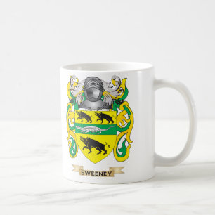 Taza De Café Escudo de armas de Sweeney (escudo de la familia)