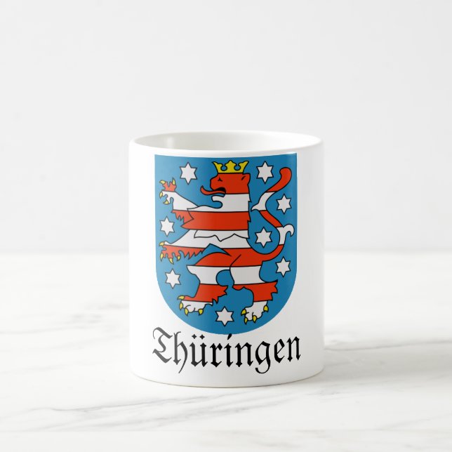 Taza De Café Escudo de armas de Thüringen Wappen (Centro)