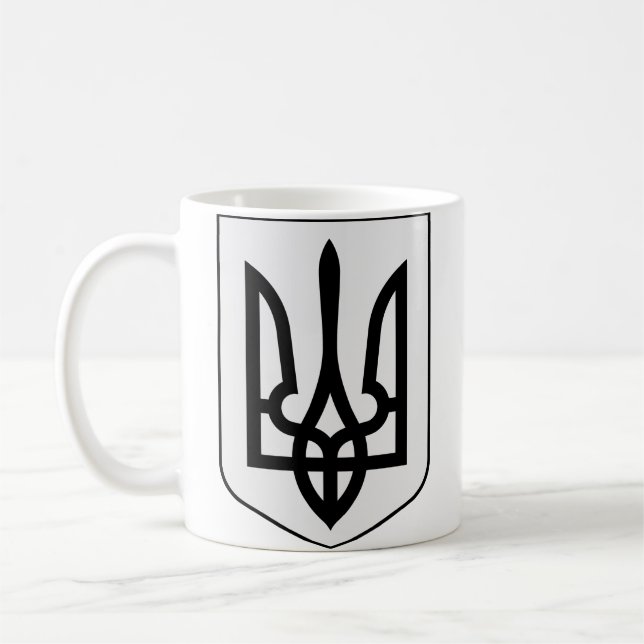 Taza De Café Escudo de armas de Ucrania (Izquierda)