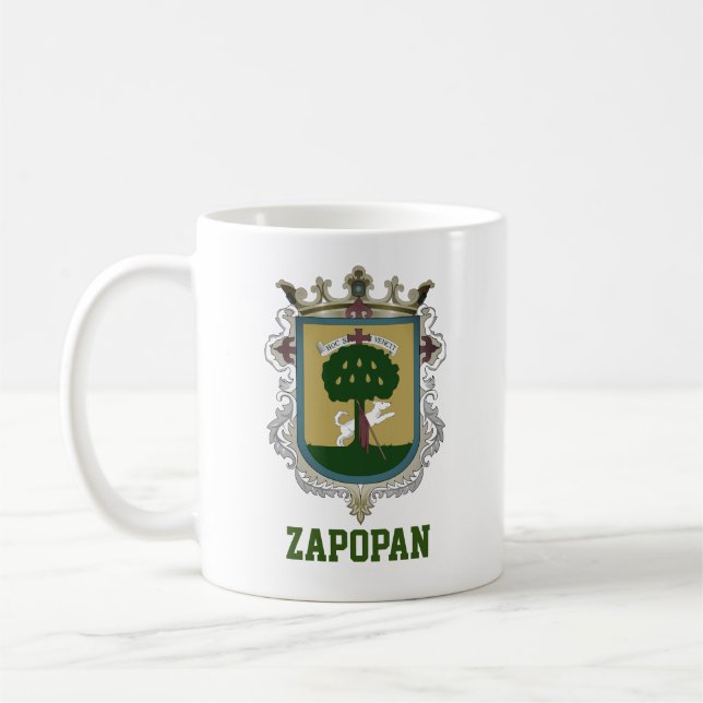 Taza De Café Escudo de armas de Zapopan - México Café Mug (Izquierda)