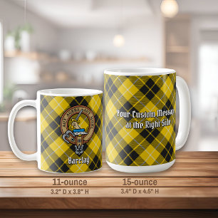Taza De Café Escudo de armas del Clan Barclay sobre Tartán de V
