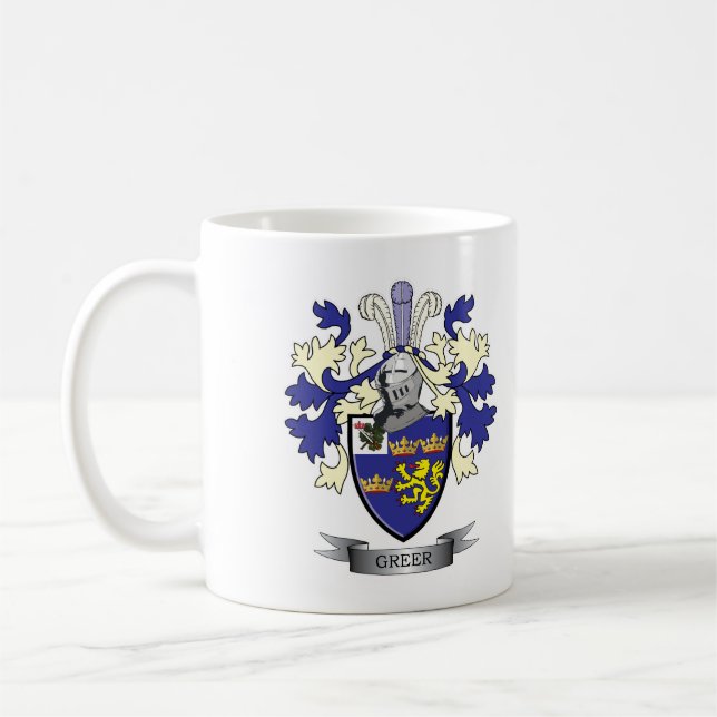 Taza De Café Escudo de armas del escudo de la familia de Greer (Izquierda)