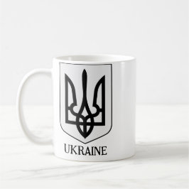 Taza De Café Escudo de Armas del Estado de Ucrania Arte Minimal