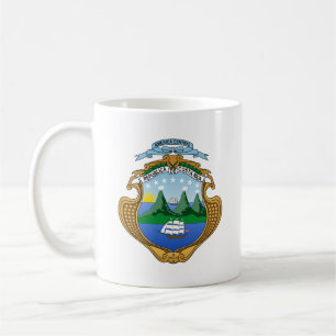Taza De Café escudo de armas del país Costa Rica símbolo emblem