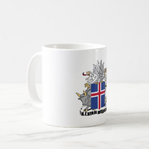 Taza De Café escudo de armas del país Islandia símbolo emblema