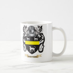 Taza De Café Escudo de armas del pastor (escudo de la familia)