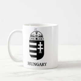 Taza De Café Escudo de Armas Húngaro Arte Monocromo Contemporán
