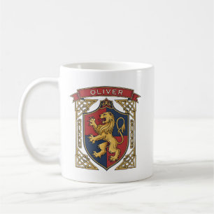Taza De Café Escudo de Armas León Rampante Nudo Celta