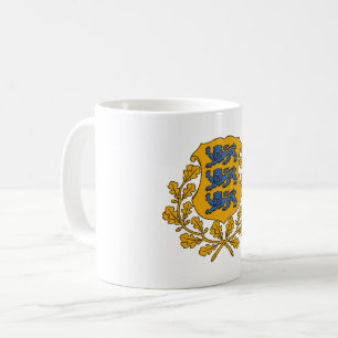 Taza De Café Escudo de armas símbolo emblema bandera de Estonia