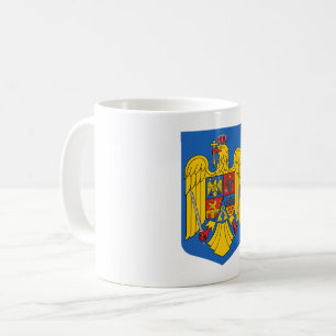 Taza De Café escudo de armas símbolo emblema bandera de Rumania