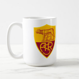 Taza De Café Escudo de AS Roma Vinilo Pegatina – Fútbol Marrón