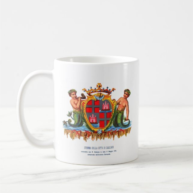 Taza De Café Escudo de Cáller, Cerdeña (Izquierda)