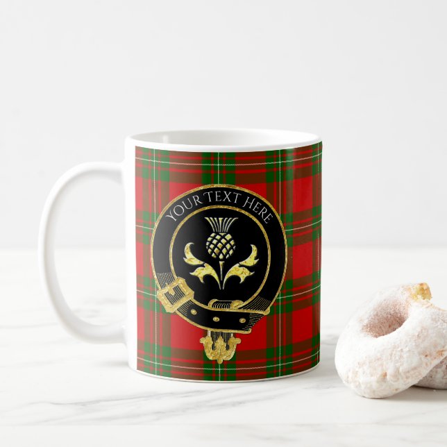 Taza De Café Escudo de clan escocés Thistle de dos tonos de caf (Con donut)