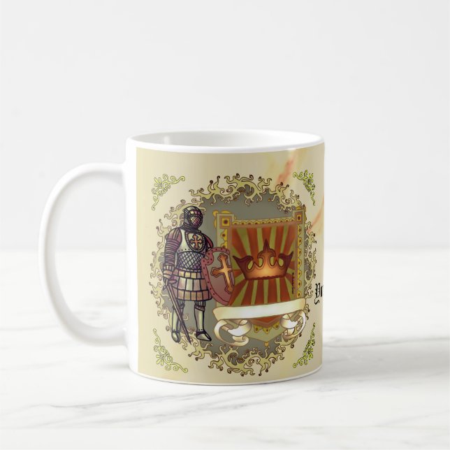 Taza De Café Escudo de Cresta Familiar Apellido (Izquierda)