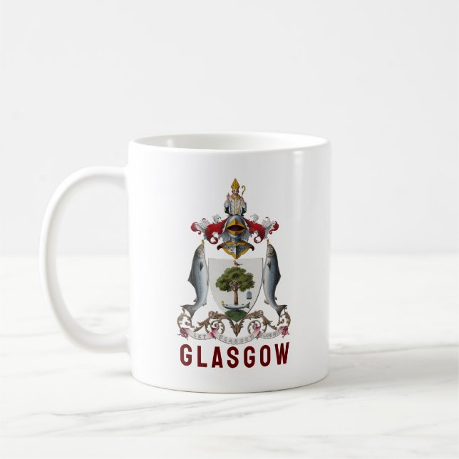 Taza De Café Escudo de Glasgow, ESCOCIA (Izquierda)