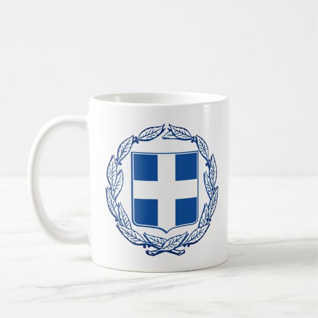 Taza De Café Escudo de Grecia Café Mug (Izquierda)