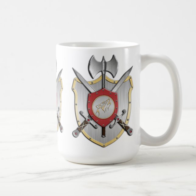 Taza De Café Escudo de Howling Wolf Battle (Derecha)