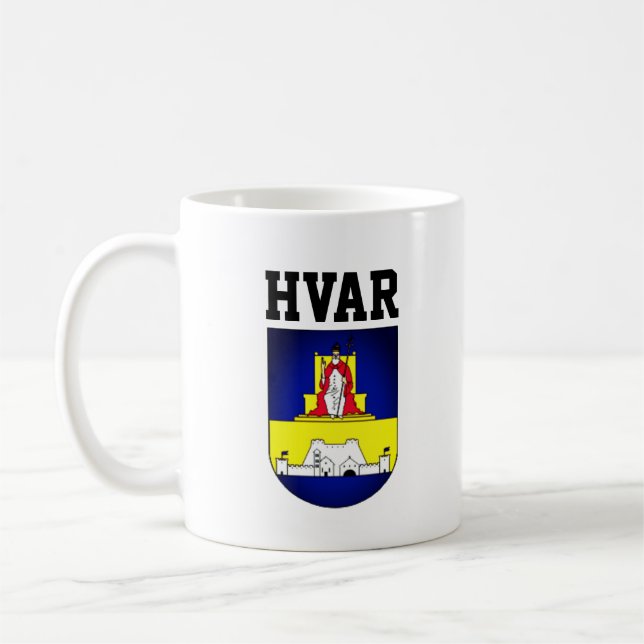 Taza De Café Escudo de Hvar - Croacia (Izquierda)