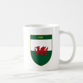 Taza De Café Escudo de la bandera Galés de la colina