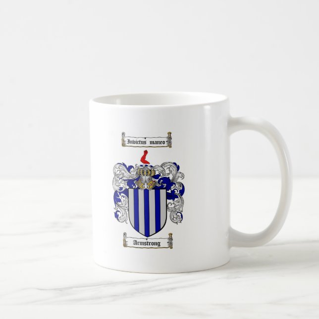 TAZA DE CAFÉ ESCUDO DE LA FAMILIA DE ARMSTRONG - ESCUDO DE (Derecha)