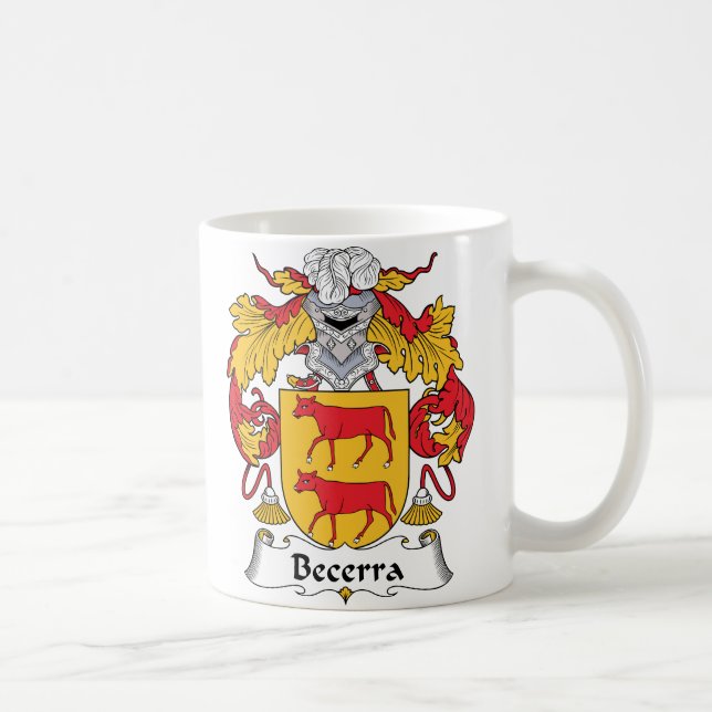 Taza De Café Escudo de la familia de Becerra (Derecha)