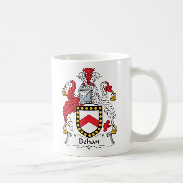 Taza De Café Escudo de la familia de Behan (Derecha)