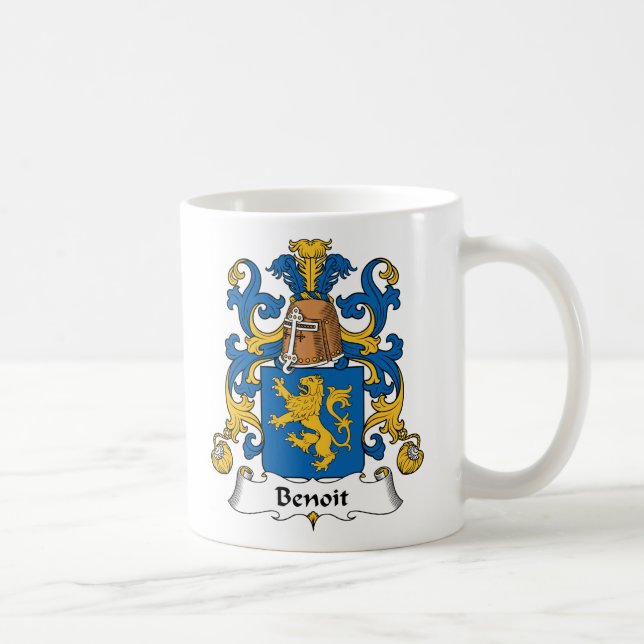 Taza De Café Escudo de la familia de Benoit (Derecha)