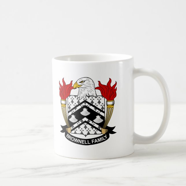 Taza De Café Escudo de la familia de Brownell (Derecha)
