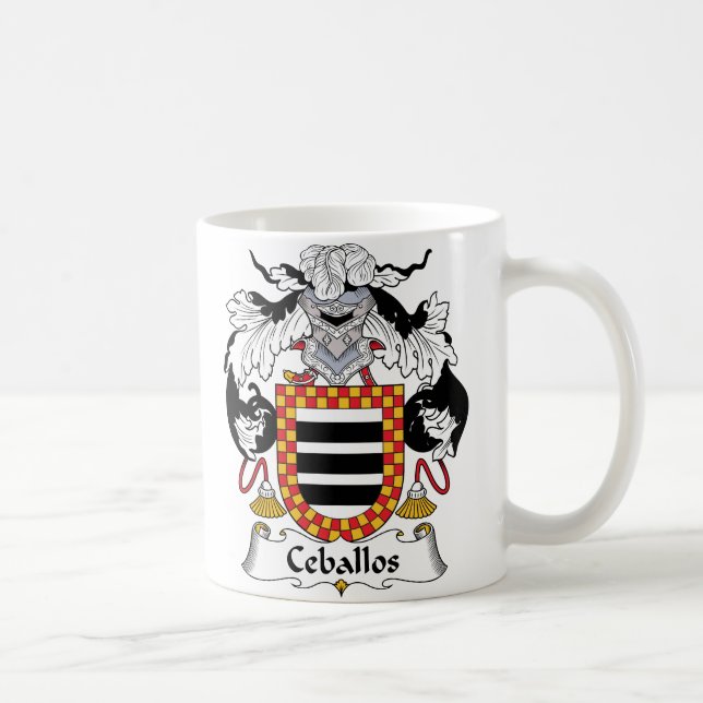 Taza De Café Escudo de la familia de Ceballos (Derecha)