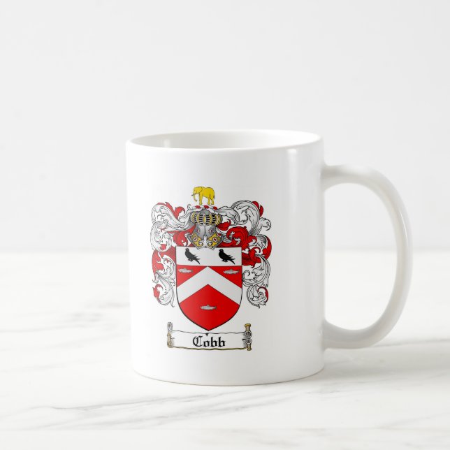 TAZA DE CAFÉ ESCUDO DE LA FAMILIA DE COBB - ESCUDO DE ARMAS DE (Derecha)