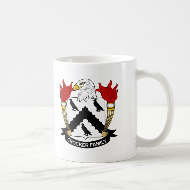 Taza De Café Escudo de la familia de Crocker (Derecha)