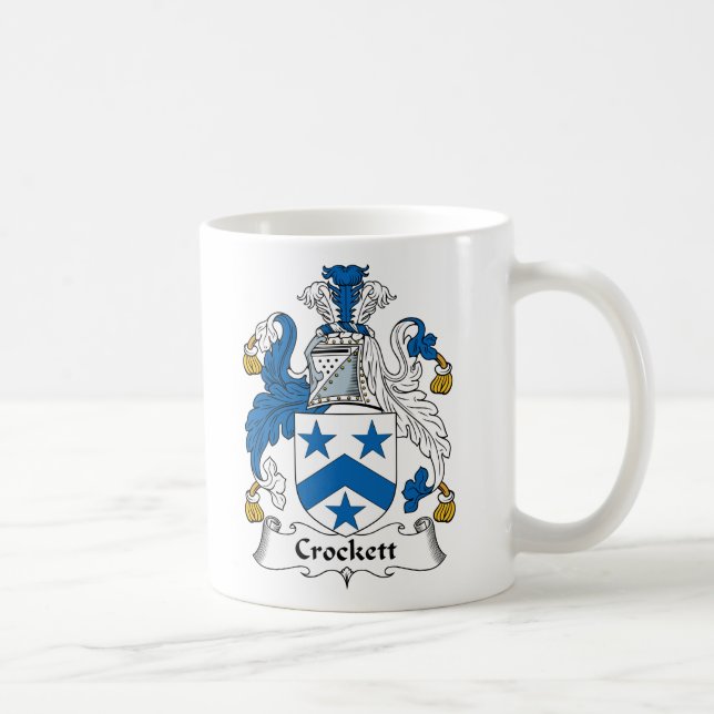 Taza De Café Escudo de la familia de Crockett (Derecha)
