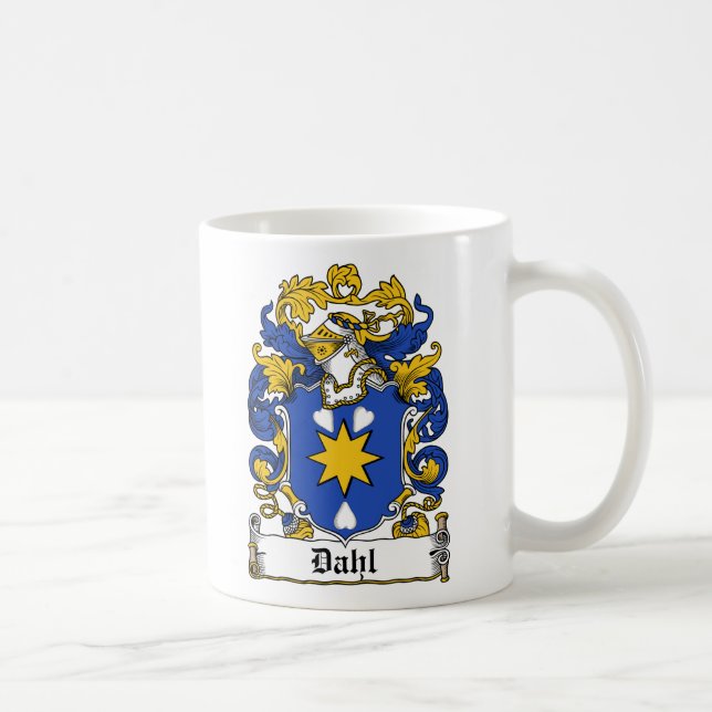 Taza De Café Escudo de la familia de Dahl (Derecha)
