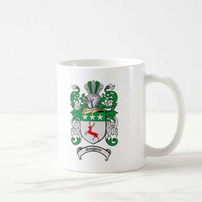 TAZA DE CAFÉ ESCUDO DE LA FAMILIA DE DAUGHERTY - ESCUDO DE (Derecha)