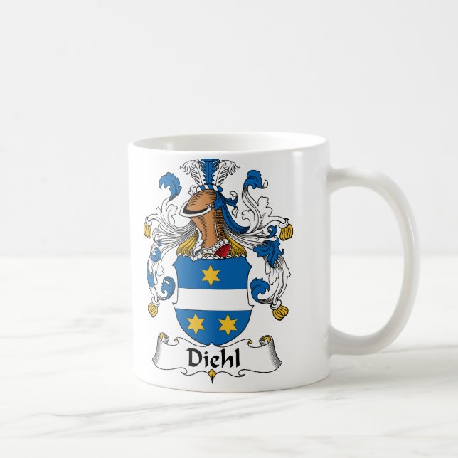 Taza De Café Escudo de la familia de Diehl (Derecha)