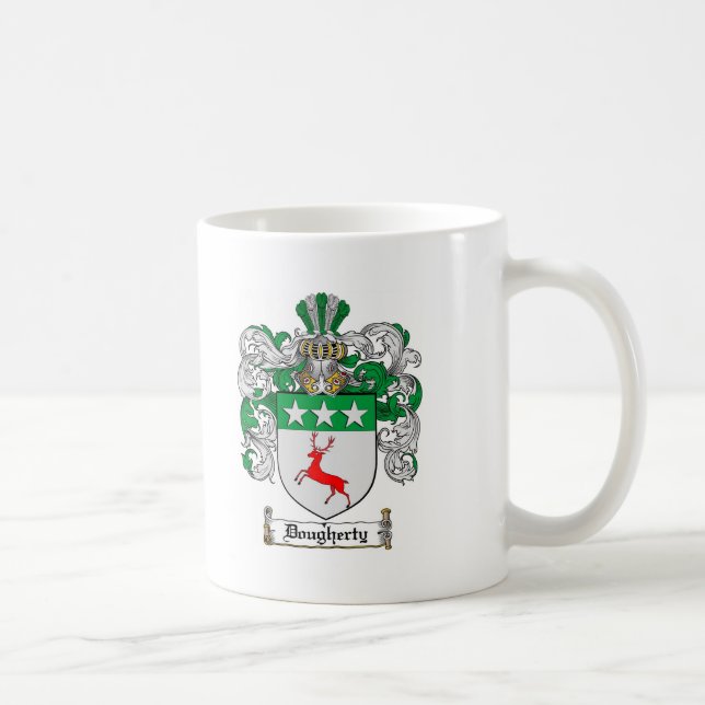 TAZA DE CAFÉ ESCUDO DE LA FAMILIA DE DOUGHERTY - ESCUDO DE (Derecha)