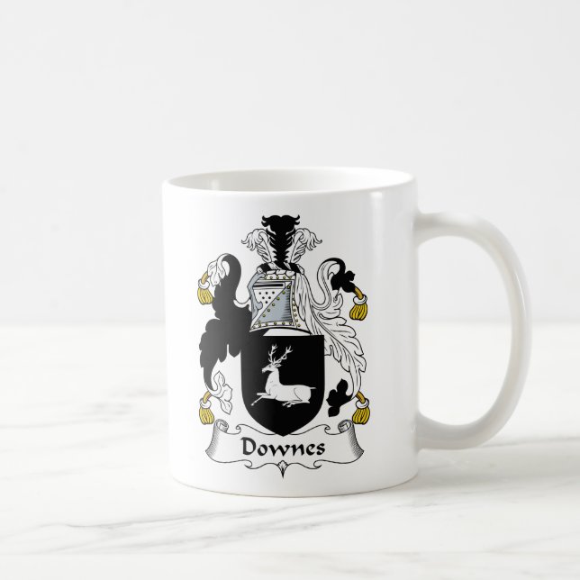 Taza De Café Escudo de la familia de Downes (Derecha)