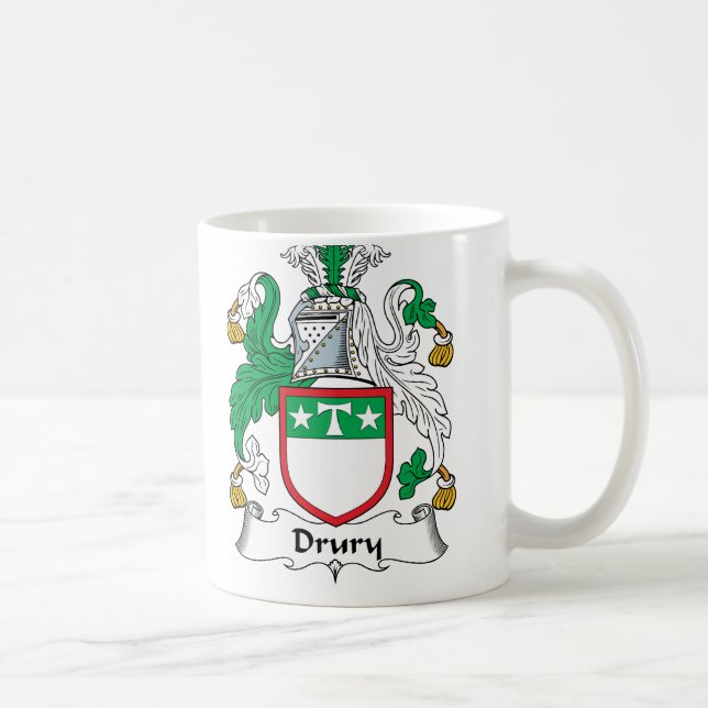 Taza De Café Escudo de la familia de Drury (Derecha)