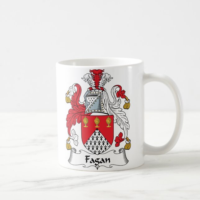 Taza De Café Escudo de la familia de Fagan (Derecha)