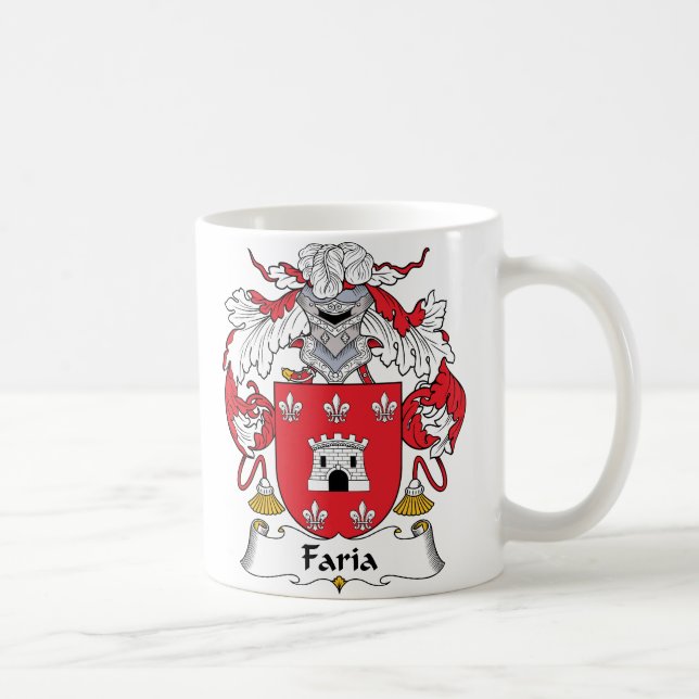Taza De Café Escudo de la familia de Faria (Derecha)