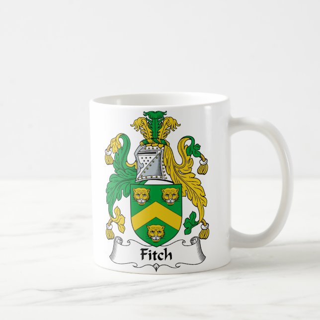 Taza De Café Escudo de la familia de Fitch (Derecha)