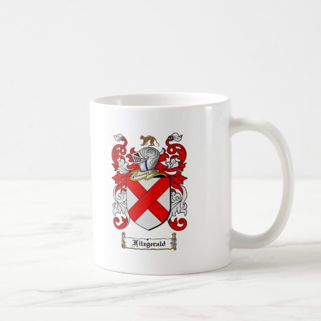TAZA DE CAFÉ ESCUDO DE LA FAMILIA DE FITZGERALD - ESCUDO DE (Derecha)
