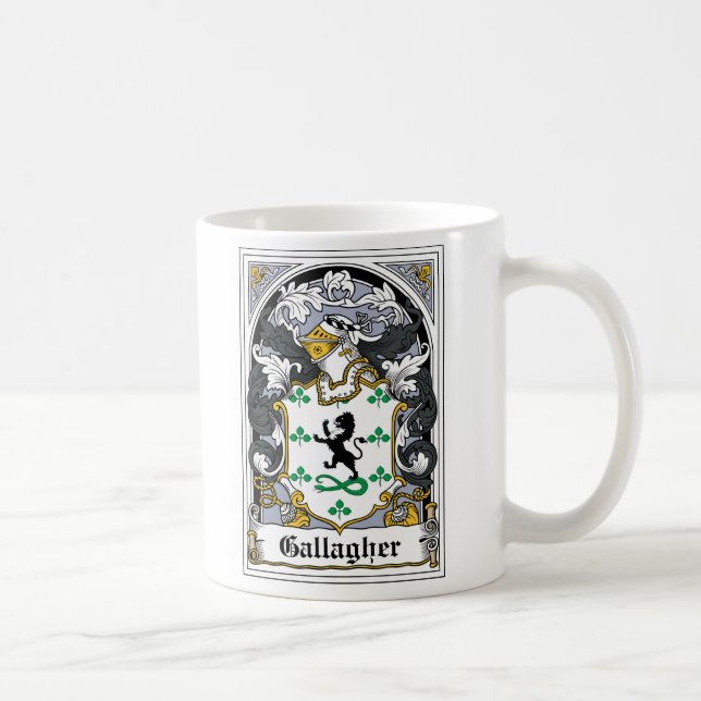 Taza De Café Escudo de la familia de Gallagher (Derecha)