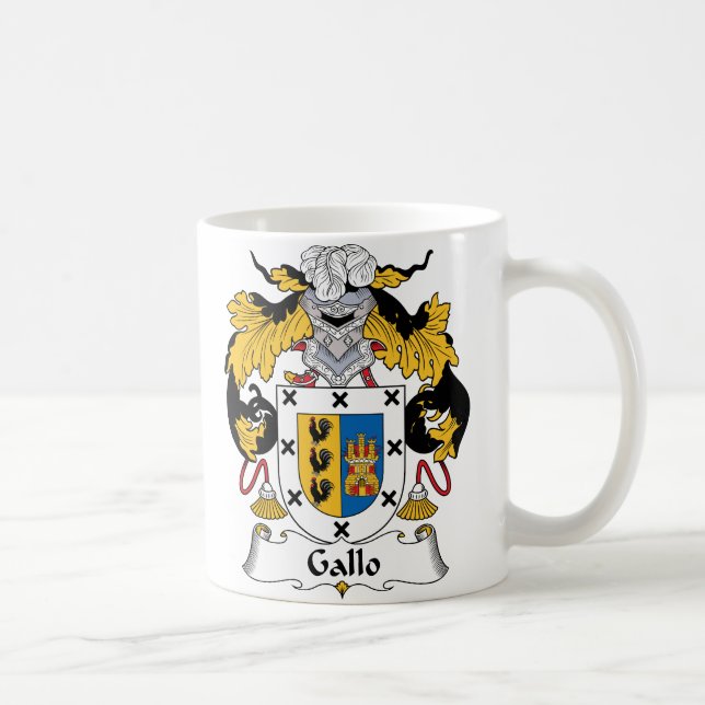Taza De Café Escudo de la familia de Gallo (Derecha)